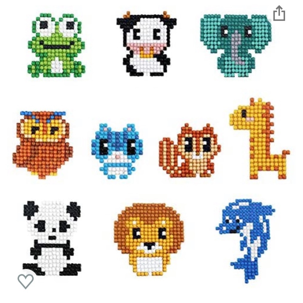 Animal diamond painting stickers